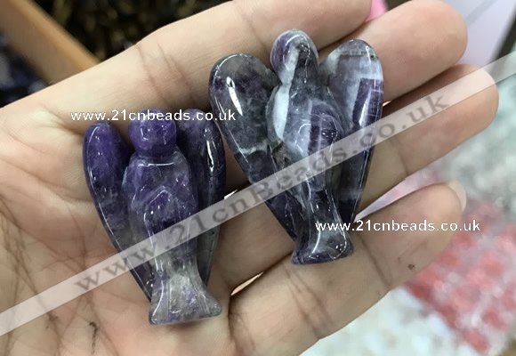 CDN472 30*40mm angel dogtooth amethyst decorations wholesale