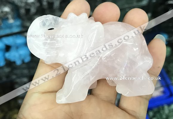 CDN510 33*65*45mm elephant rose quartz decorations wholesale