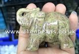 CDN516 33*65*45mm elephant unakite decorations wholesale