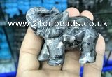 CDN518 33*65*45mm elephant black labradorite decorations wholesale