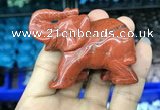 CDN520 33*65*45mm elephant red jasper decorations wholesale
