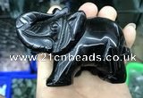 CDN537 35*80*55mm elephant black agate decorations wholesale