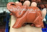 CDN538 35*80*55mm elephant red jasper decorations wholesale