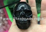 CDN554 35*50*40mm skull black agate decorations wholesale