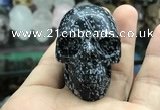 CDN555 35*50*40mm skull snowflake obsidian decorations wholesale