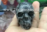 CDN556 35*50*40mm skull black labradorite decorations wholesale