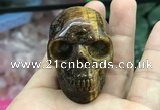 CDN559 35*50*40mm skull yellow tiger eye decorations wholesale