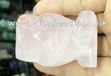 CDN571 35*50mm owl rose quartz decorations wholesale