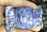 CDN572 35*50mm owl blue spot stone decorations wholesale