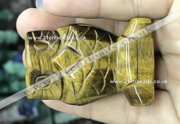 CDN579 35*50mm owl yellow tiger eye decorations wholesale