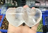 CDN590 50*90mm double heart white crystal decorations wholesale