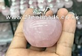 CDN596 32*45mm apple rose quartz decorations wholesale