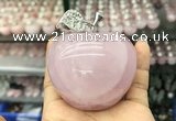 CDN598 55*65mm apple rose quartz decorations wholesale