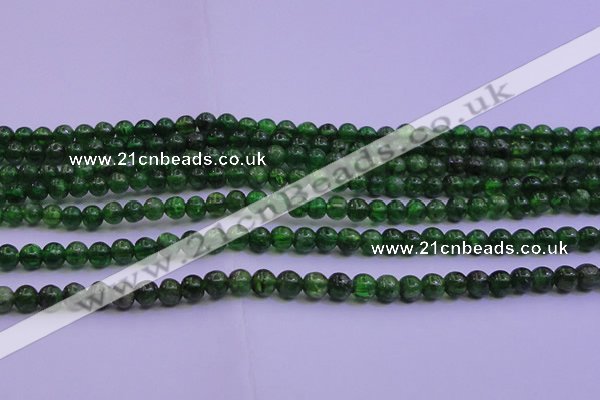 CDP02 15.5 inches 4mm round A- grade diopside gemstone beads