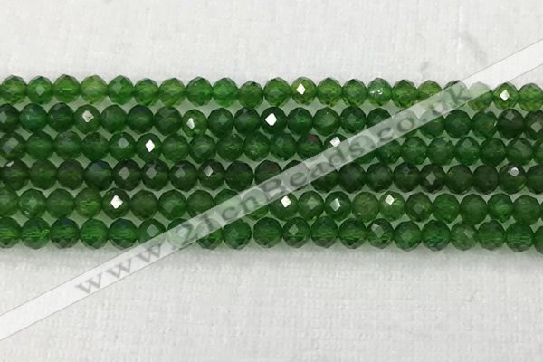 CDP78 15.5 inches 6mm faceted round diopside gemstone beads