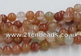 CDQ01 15.5 inches 6mm round natural red quartz beads wholesale