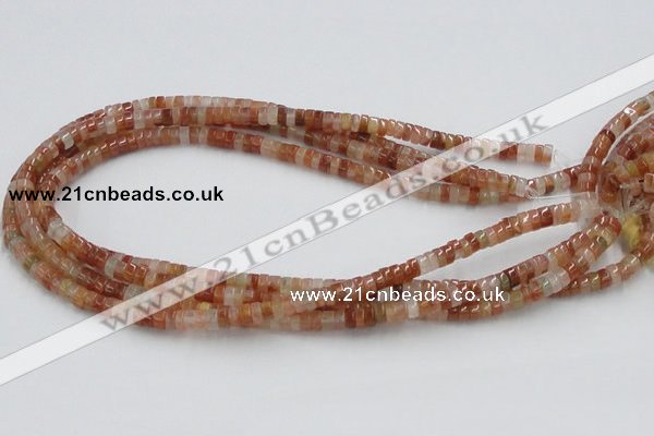 CDQ03 15.5 inches 3*6mm rondelle natural red quartz beads wholesale