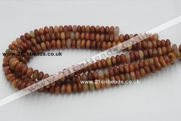 CDQ04 15.5 inches 6*12mm rondelle natural red quartz beads wholesale