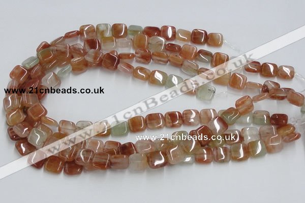 CDQ06 15.5 inches 12*12mm square natural red quartz beads wholesale