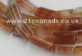 CDQ09 15.5 inches 8*12mm rectangle natural red quartz beads wholesale