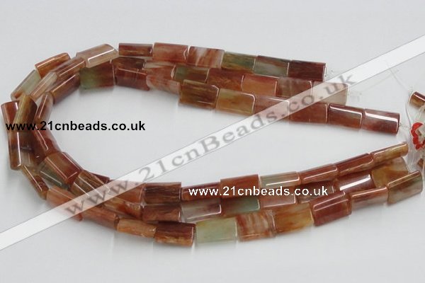 CDQ10 15.5 inches 13*18mm rectangle natural red quartz beads wholesale