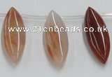 CDQ11 15.5 inches 12*30mm marquise natural red quartz beads wholesale