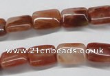 CDQ19 15.5 inches 8*10mm rectangle natural red quartz beads wholesale