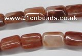 CDQ20 15.5 inches 10*14mm rectangle natural red quartz beads wholesale