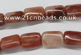 CDQ22 15.5 inches 13*18mm rectangle natural red quartz beads wholesale