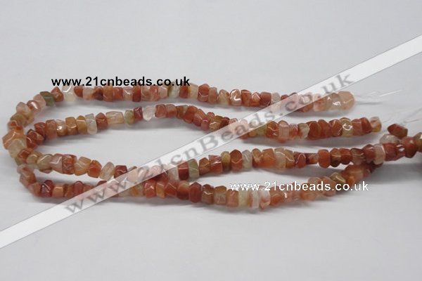 CDQ28 15.5 inches 7*10mm nugget natural red quartz beads