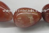 CDQ40 15.5 inches 22*30mm teardrop natural red quartz beads