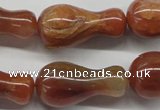 CDQ41 15.5 inches 15*30mm vase-shaped natural red quartz beads