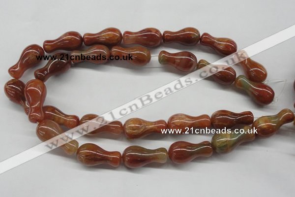 CDQ41 15.5 inches 15*30mm vase-shaped natural red quartz beads