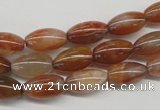 CDQ43 15.5 inches 7*13mm rice natural red quartz beads wholesale