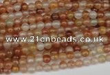 CDQ45 15.5 inches 4mm round natural red quartz beads wholesale