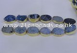 CDQ507 20*30mm - 22*30mm oval druzy quartz beads wholesale