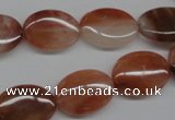 CDQ53 15.5 inches 13*18mm oval natural red quartz beads wholesale