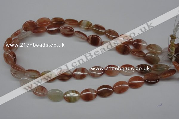 CDQ53 15.5 inches 13*18mm oval natural red quartz beads wholesale