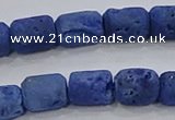 CDQ603 8 inches 6*8mm drum druzy quartz beads wholesale