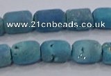 CDQ605 8 inches 6*8mm drum druzy quartz beads wholesale