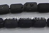 CDQ615 8 inches 6*8mm drum druzy quartz beads wholesale