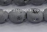 CDQ620 8 inches 10*12mm rice druzy quartz beads wholesale