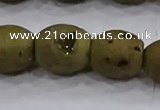 CDQ621 8 inches 10*12mm rice druzy quartz beads wholesale