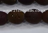 CDQ625 8 inches 10*12mm rice druzy quartz beads wholesale