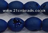 CDQ628 8 inches 10*12mm rice druzy quartz beads wholesale