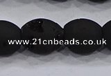 CDQ629 8 inches 10*12mm rice druzy quartz beads wholesale