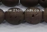 CDQ638 8 inches 12*14mm rice druzy quartz beads wholesale