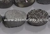 CDQ711 8 inches 13*18mm oval druzy quartz beads wholesale