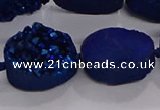 CDQ716 8 inches 13*18mm oval druzy quartz beads wholesale