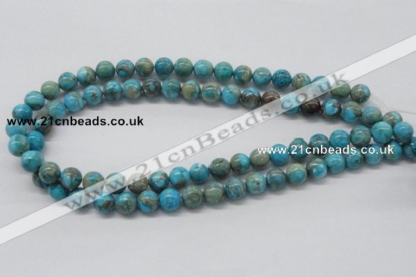 CDS03 16 inches 10mm round dyed serpentine jasper beads wholesale